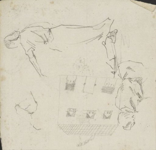 Study sheet with women and a house