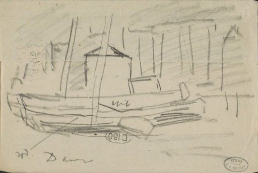 Boats at the Damrak in Amsterdam