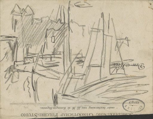 View of Amsterdam with ships