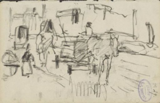 City view with a horse and carriage