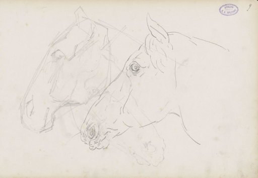 Three horse heads