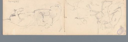 Study sheet with sailing ships, possibly fishing pinkers