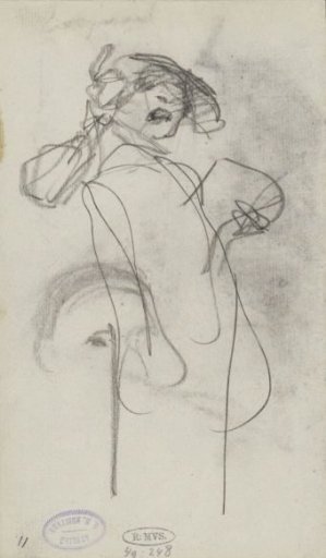 Standing figure and a head