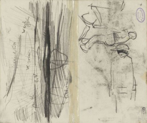 Figure studies and a flat landscape
