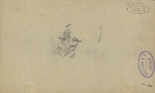Study, possibly of a man with a hat