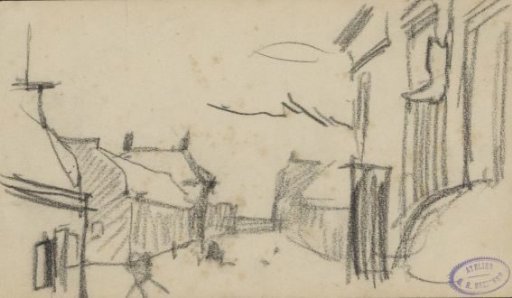 View of a Street, Possibly in or Near The Hague