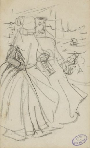 Two walking women