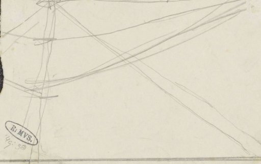 Study, possibly of a mast with rigging
