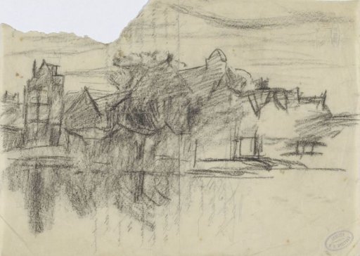 View of the Nieuwe Teertuinen in Amsterdam, seen from Prinseneiland