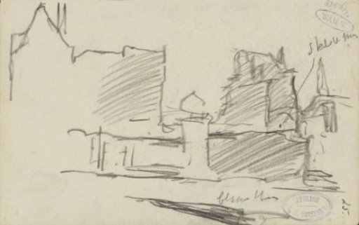 View of Amsterdam, possibly the Beurspleintje during demolition