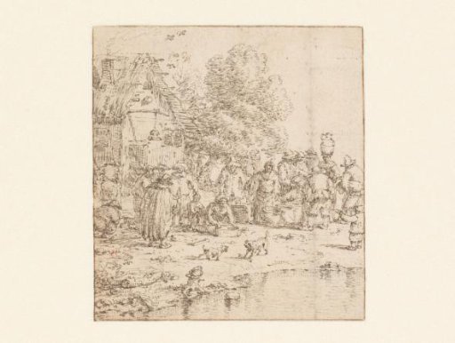 Sales scene at a farm