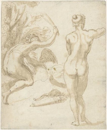Venus, Amor, and a nude figure
