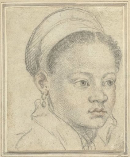 Portrait of a young black girl