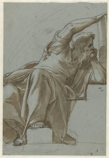 Seated Male Figure (Prophet?)