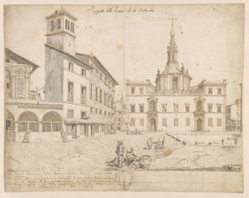 View in Rome of the Piazza S. Eustachio