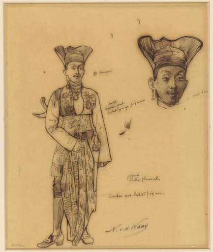 Study of Pakoeboewono X, Tenth Susuhunan of Surakarta