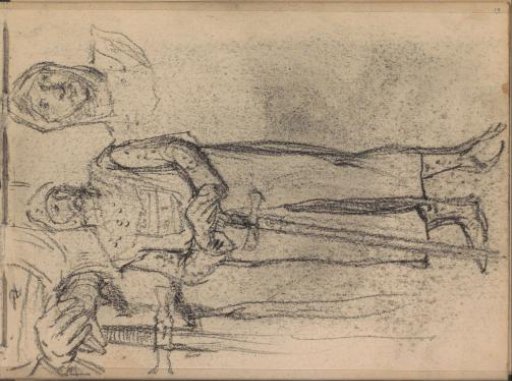Figuurstudies van een ridder