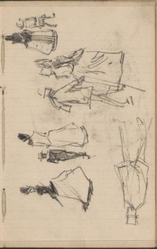 Walking men, women and children