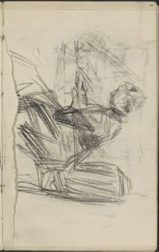 Woman writing at a table