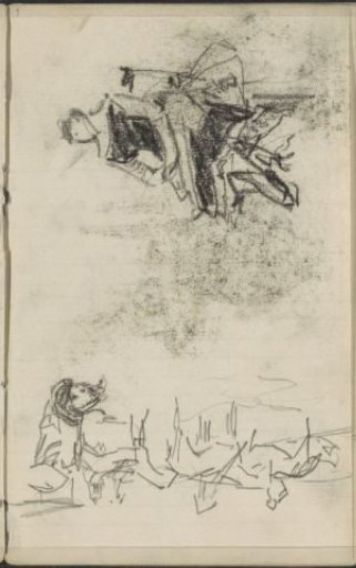 Study sheet, including a woman on a chair