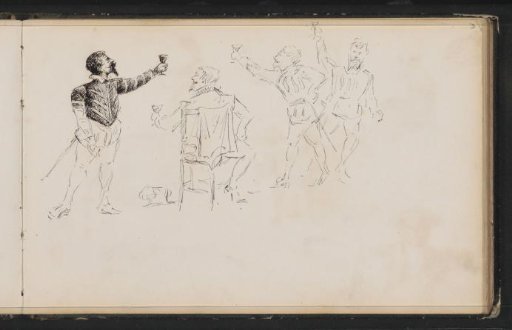 Four soldiers raising their glasses