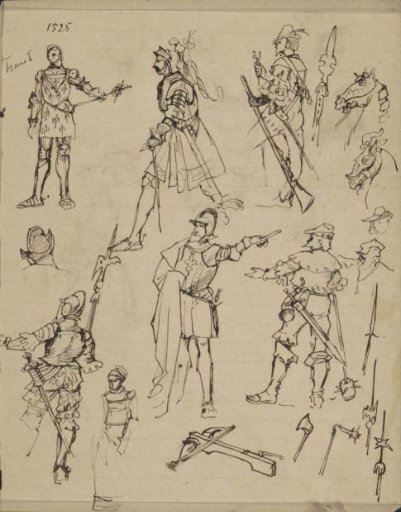 Figures in costumes from 1525, including King Francis I of France