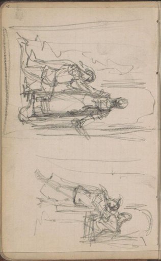 Man kneeling before a woman