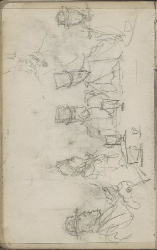 Men and women at a table