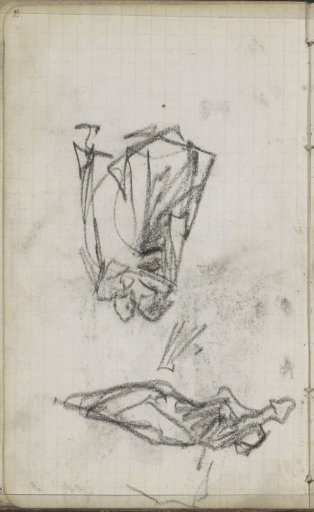 Recumbent Figure and Embracing Figures