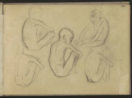Seated nude boy