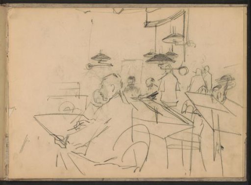 Mannen in een café