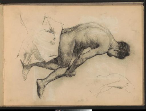 Seated nude man