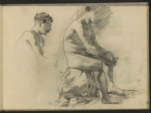 Seated nude man