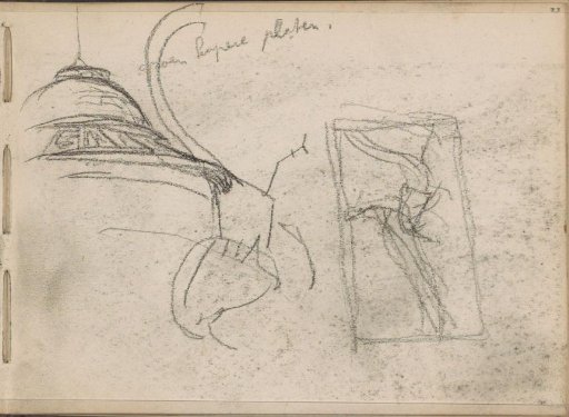 Study sheet, including a dome with a spire