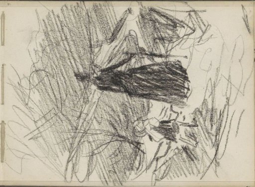 Woman with a walking stick on a path