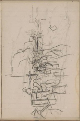 Procession of figures with a cross