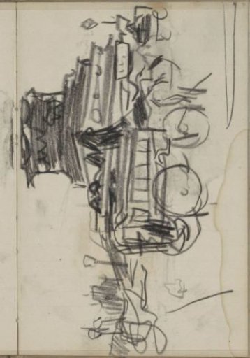 Horse-drawn tram at a monument