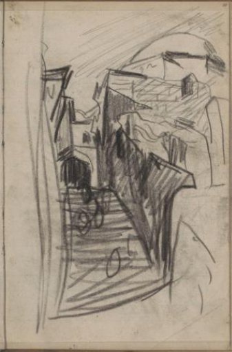 Street with a staircase