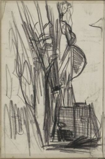 Hilly landscape with a house