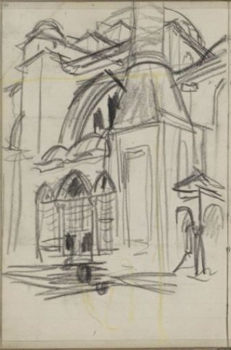 Side view of a mosque