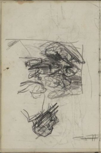 Study sheet, including a man's head
