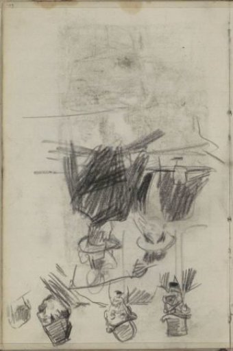 Men's heads and a study
