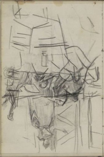 Female figure on the stage of a café