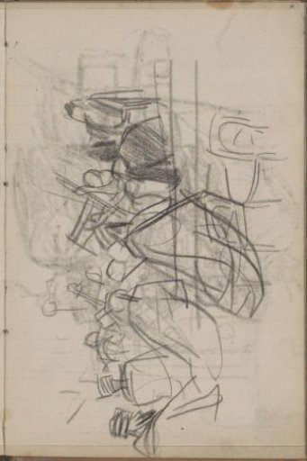 Group of Figures, Possibly in a Café