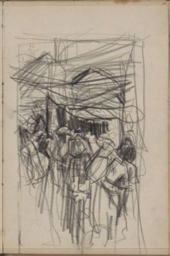 Study sheet, including a pointed arch