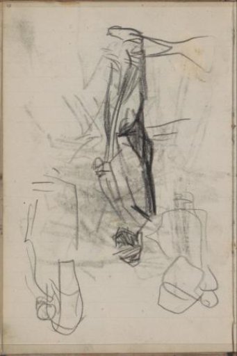 Figure studies of a porter and a standing man