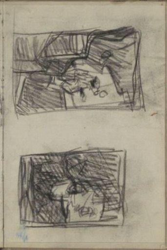 Studies of a figure in an interior