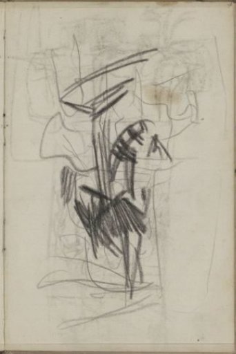 Study sheet, including a striped round arch