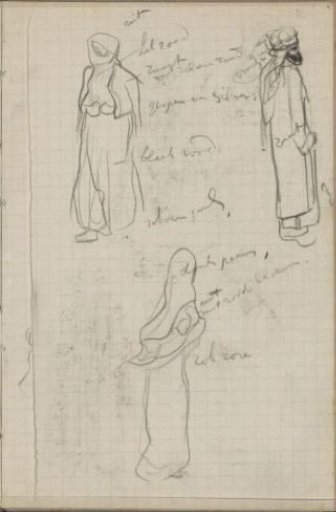 Three Standing Figures in Oriental Dress