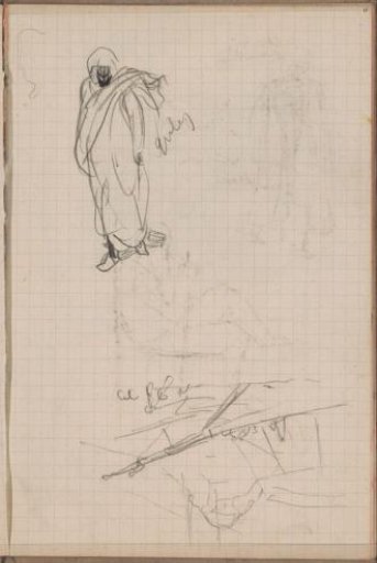 Study sheet, among others with a figure in Eastern dress